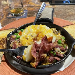 Cottage Beef Pie ... assembled components were good, but expected more of a stewy mix.