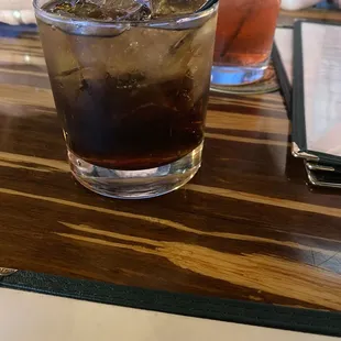 Cocktails: rum and Pepsi, vodka cran sprite