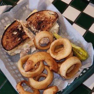 Rachel And Onion Rings.  Absolutely Delicious!