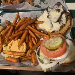 Mushroom and Onion Burger