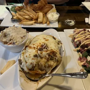 Fish and chips, Ruben sliders, and Shepard&apos;s Pie.