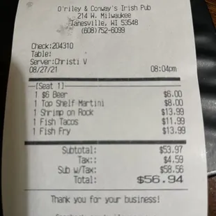 Very reasonable for a high quality meal in a great atmosphere