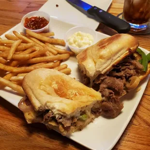Philly cheese steak toasted sub