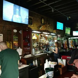 customers at the bar