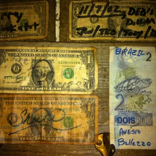 a variety of old bank notes