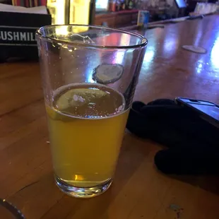 a glass of orange juice