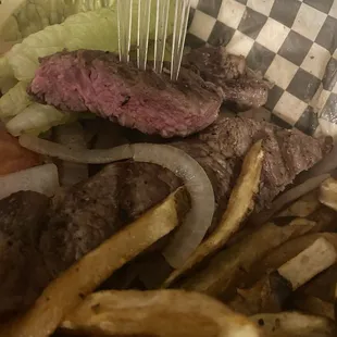 O&apos;Ryleighs Big Burger Rib Eye Steak &amp; Fries