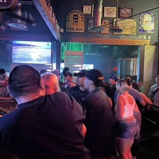 Side of bar and main walkway