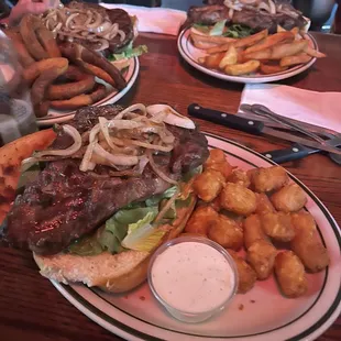 two plates of food