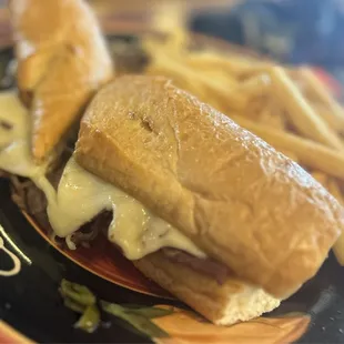 Philly cheesesteak and fries!