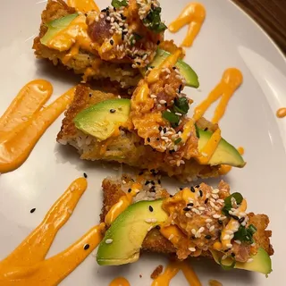 Spicy Wild Tahitian Albacore Tuna on Crispy Rice