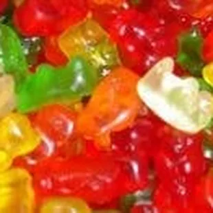 a variety of gummy bears