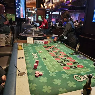 Roulette table
