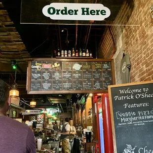 a man at the counter