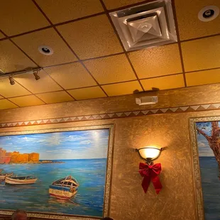 Really nice artistic murals on the wall!
