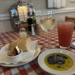 Moscato, Blood Orange and bread