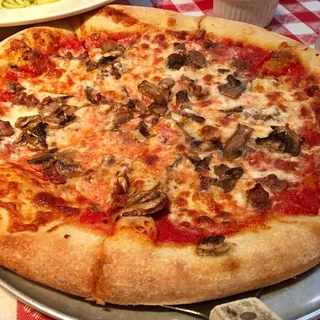 Pizza with Hamburger and Mushroom