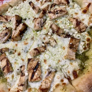 Pizza with Chicken and Pesto