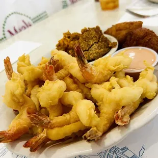 12-count Shrimp w/ Fries, Sweet Potato Casserole, and Hush Puppies