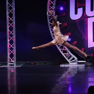Daughter dancing in competition