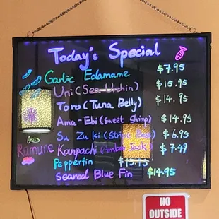 Today's special! Uni!!! So delicious!