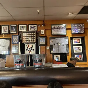a man sitting at the counter