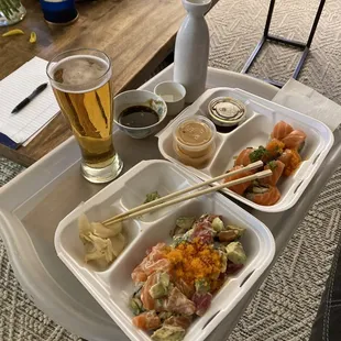 Sunshine Roll and the Salmon scallop roll