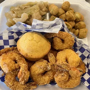 Fried fish and shrimp