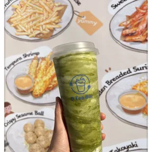 Coconut Matcha Vanilla frappe