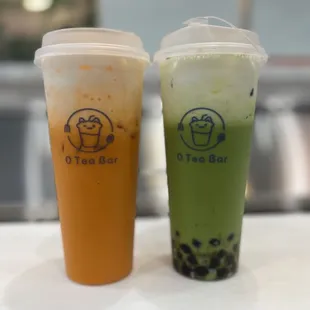 Thai Green Tea W/ Boba