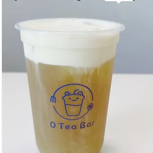 Peach Oolong Tea W/milk Foam