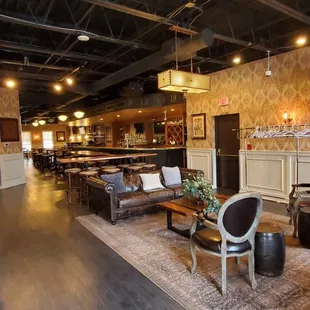 a view of the bar and lounge area