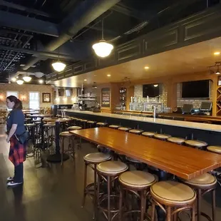 the bar and dining area