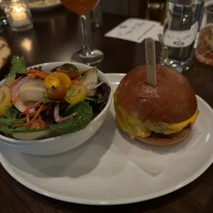 O'Toole's Burger with a side salad