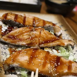 Salmon Teriyaki includes Steam Rice and Miso Soup