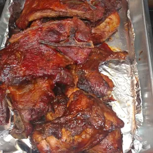 BBQ pork and chicken straight off BBQ pitt
