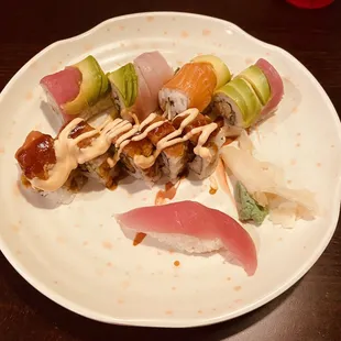 Some rolls and sushi