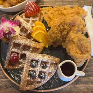 Chicken waffles
