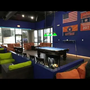 Pool Table in playing area