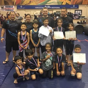 2018 Hawai'i State championship placers from O2 Rhino Wrestling