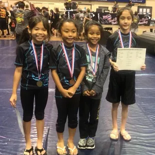 Girl O2 Rhino placers in the Hawaii State Championship in Maui