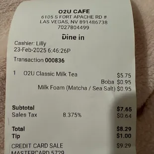 O2u classic milktea