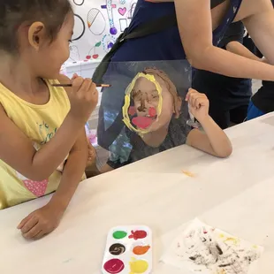 Doing a paint transfer portrait