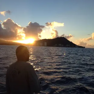Watching the sun rise!
