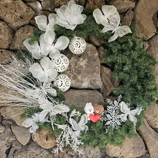 Christmas wreath on 1-14-24