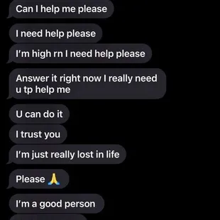 Harassing text messages the Oahu fresh delivery person was sending my girlfriend