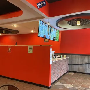 the interior of the restaurant