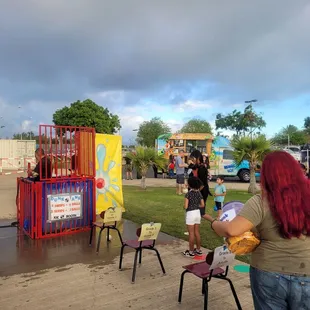 Dunk tank at school fair