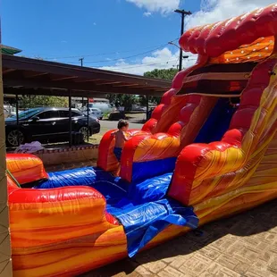 12ft Little Lava water slide. Perfect for younger children and smaller yard space.