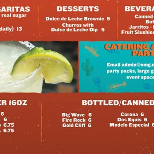 Drink menu